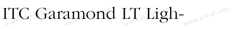 ITC Garamond LT Ligh字体转换